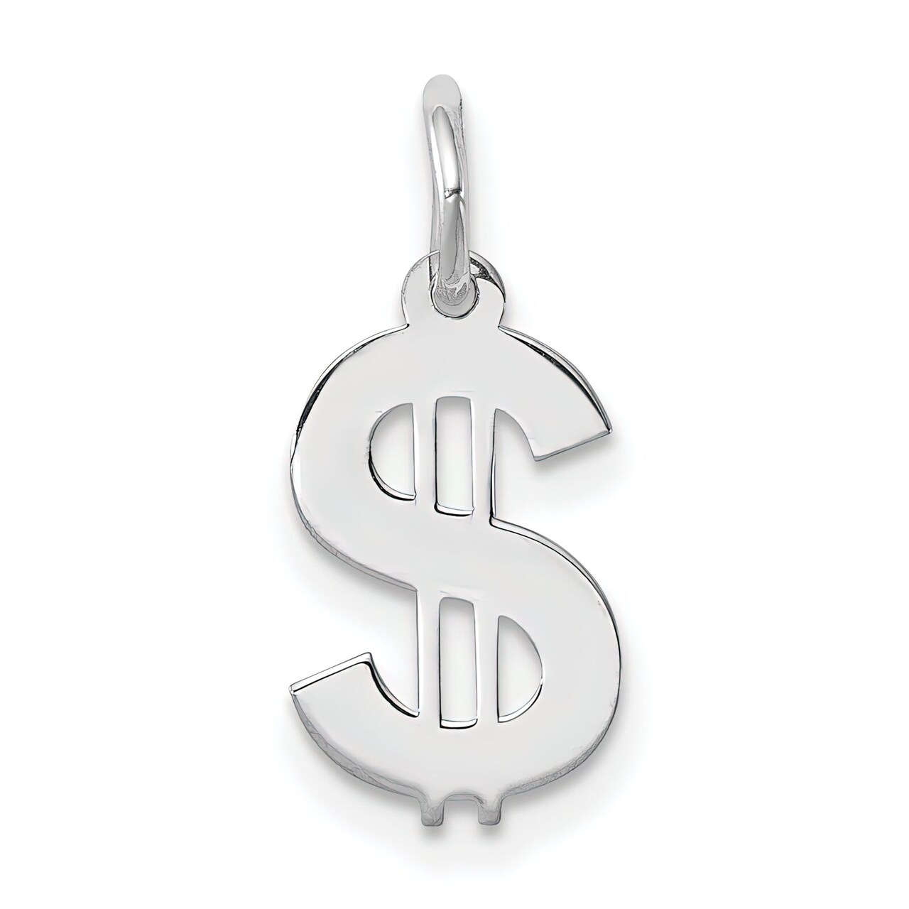 Sterling Silver Dollar Sign Charm Pendant Money Jewelry 17 X 8mm